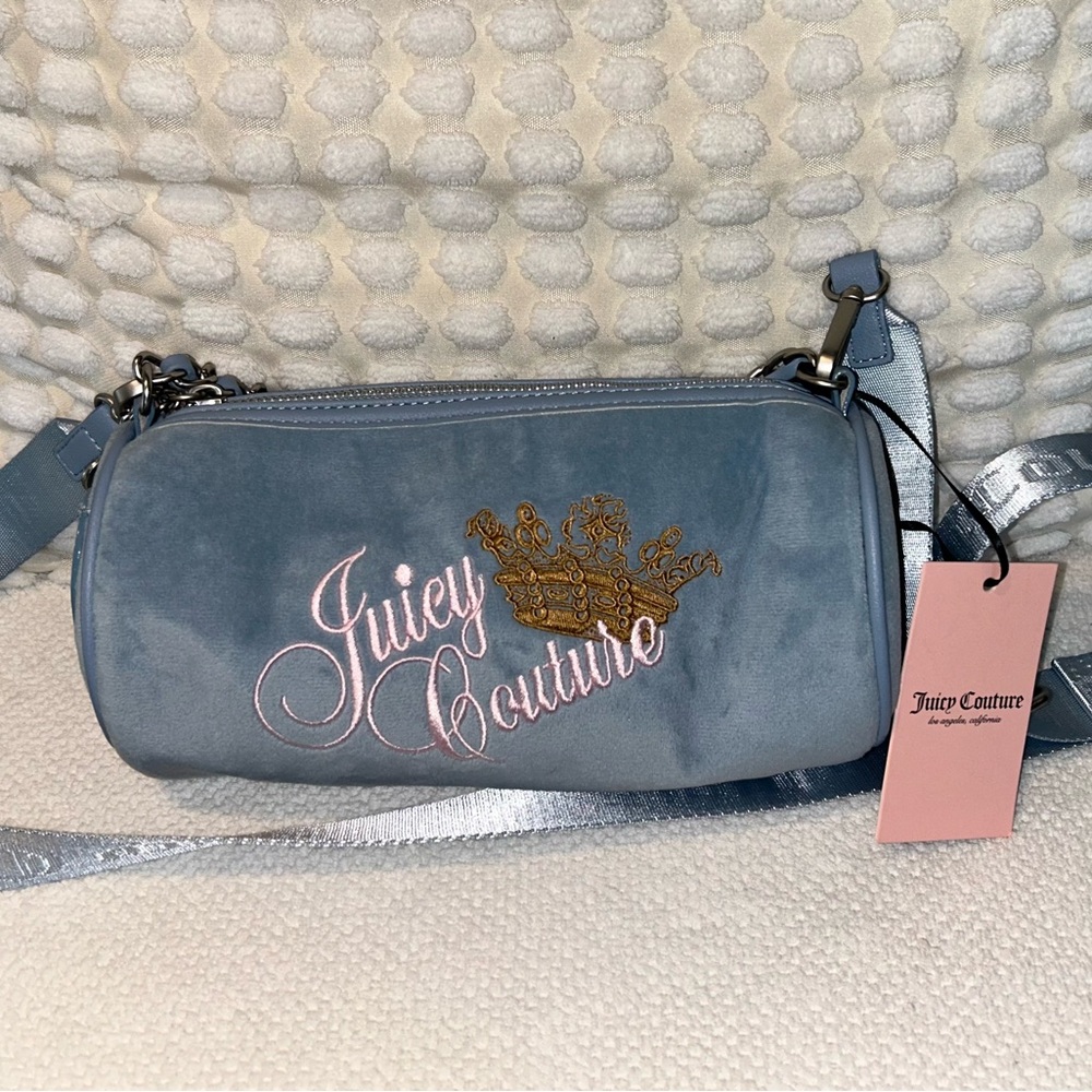 NWT Juicy Couture Velour Barrel Purse